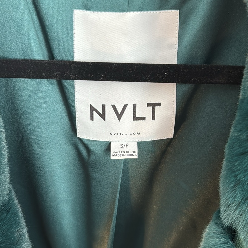 Women's Green Faux Fur Jacket - Picture 2 of 3